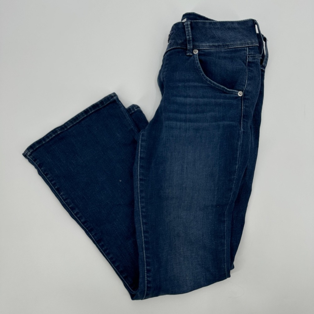 Hudson Jeans Womens 26 Dark Wash Collin Bootcut Flap Pockets Double Button Denim